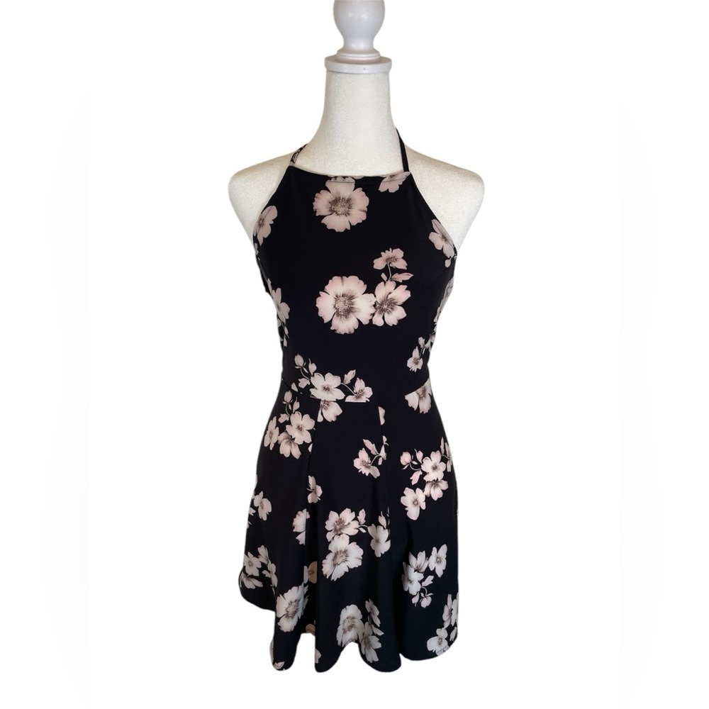 Brandy Melville Floral Halter Dress Y2K